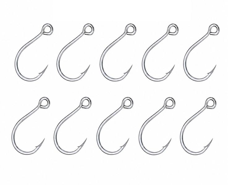 Stainless Steel Fishing Hooks Size 13 - 10 Piece for Freshwater Fishing