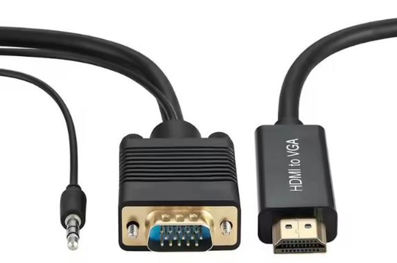 SlingTech HDMI Male to VGA Female Video Adapter Cable with 3.5mmAudio Cable
