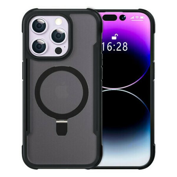 TUFF-LUV Rugged Magsafe Case for the Apple iPhone 15 Pro - Black/Clear