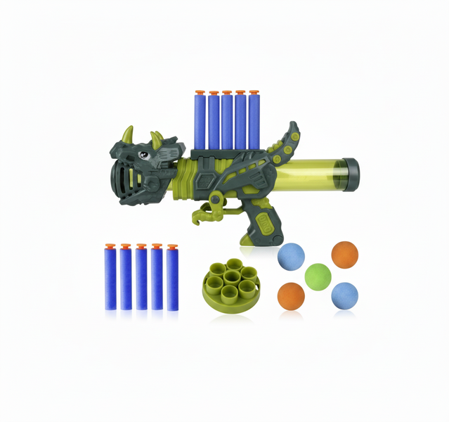 Perfect Play Dino Foam Dart and Ball Set - 13 Assorted 33 cm Toys