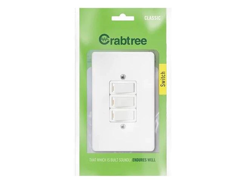 Crabtree Classic 3 Lever 1 Way Switch