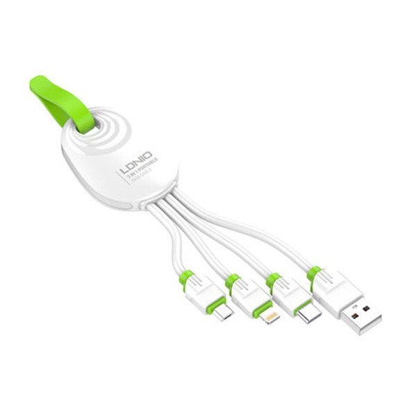 LDNIO LC95 5.8A 3in1 Fast Charging Data Cable Type-C /Lightning /Micro USB