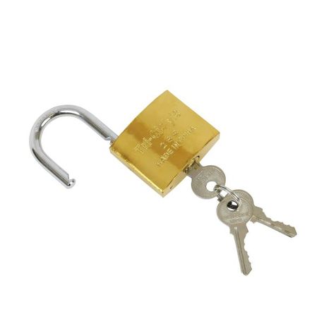 50mm Brass Padlock with 3 Keys - Brass Plated Padlock - Security Lock, Shop Today. Get it Tomorrow!