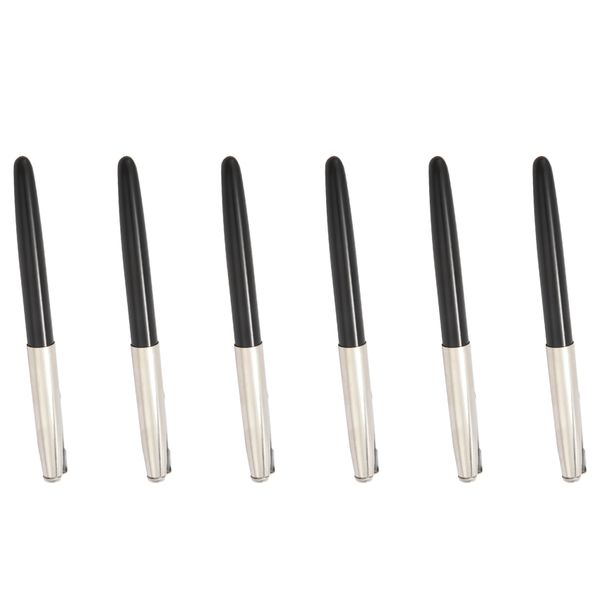 6X HERO 616 Fountain Pen Hooded Golden Nib Black Barrel Small Vintage