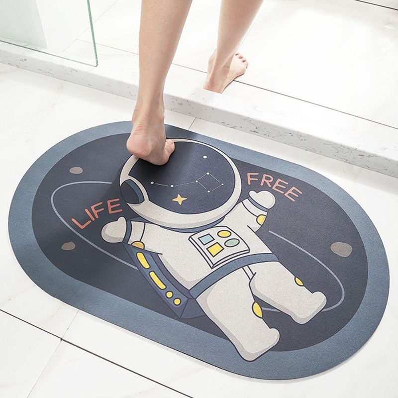 MamaMia Bathroom Mat for Kids Cosmonaut Life Free Shop