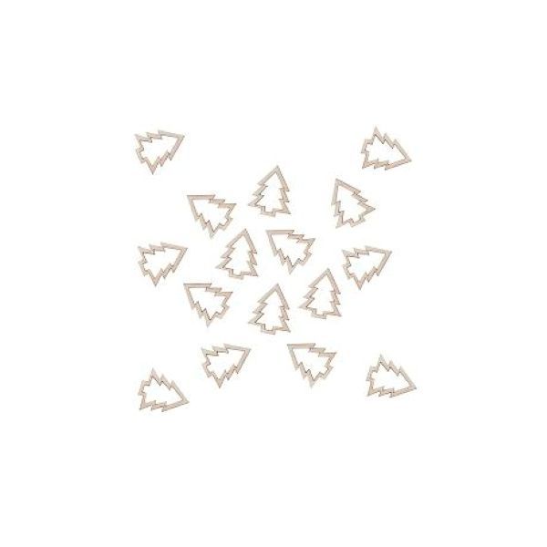 100 Piece Unfinished Christmas Trees Confetti