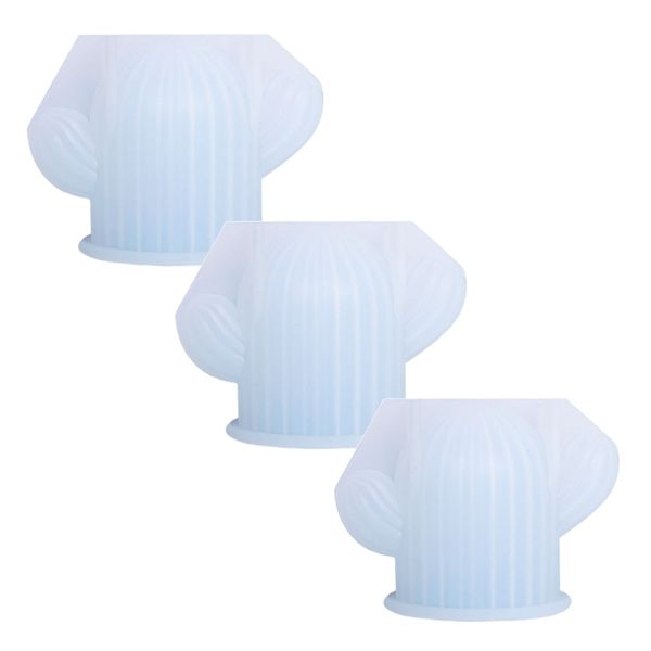 Craft DIY Cactus Succulent Shape Silicone Candle Mold Set Of 3 - 7.5cm