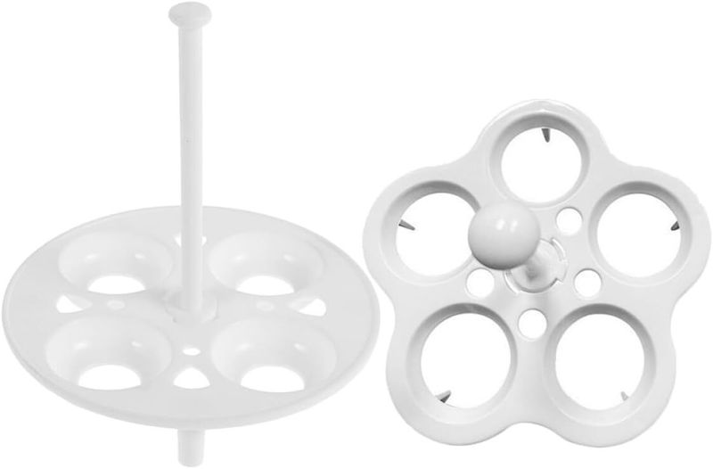 4pcs High-Temperature Resistant Egg Steaming Rack Set With 4 5 Hole Round