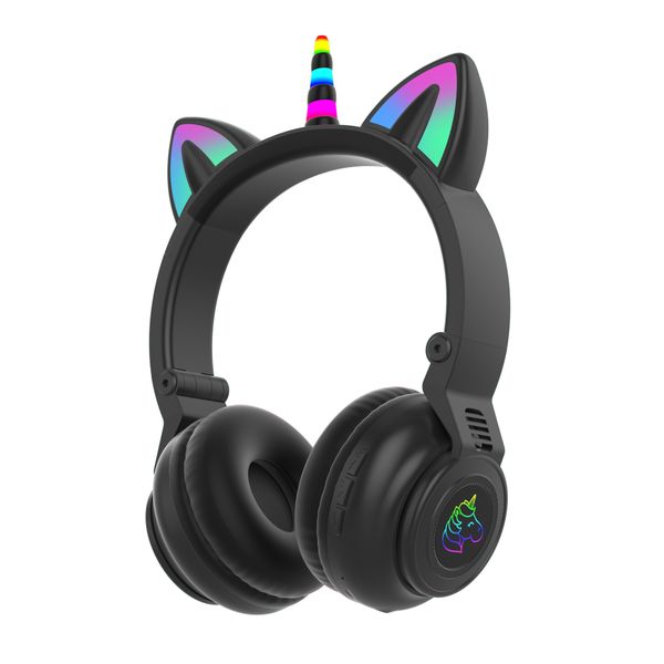 Cute Unicorn Wireless Stereo Microphone Headphones For Tiktok