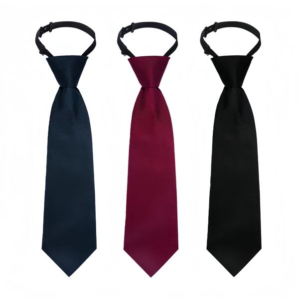 3 Pack Boy'S Necktie Pre-Tied Adjustable Neck Strap Tie