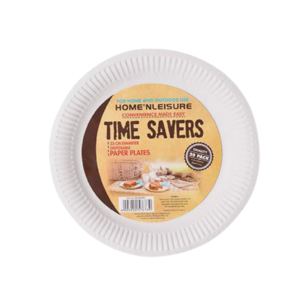 White Paper Plates- 20 Plates x 3