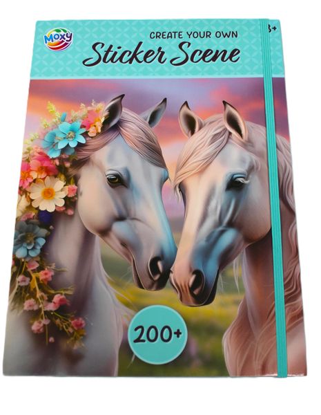 Moxy Horse Themed Sticker Scene Book A4 Stickers