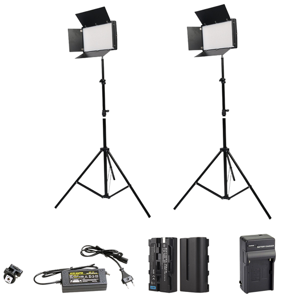 2Pcs 3200 - 6500K Rechargeable Video/Photo LED Light Kit – U800 +
