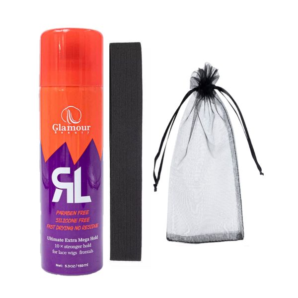 Glamour Wig Glue Spray &amp; Meltingband in Bag- Ultimate Extra Mega hold-150ml