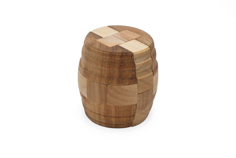 Wine Cask - Wooden 3D Interlocking Puzzle Brainteaser - Wine Lovers Gift