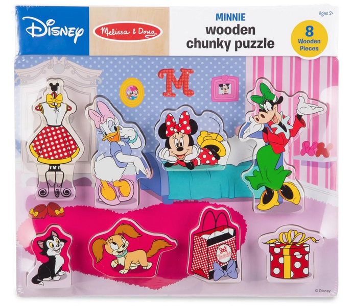 Melissa &amp; Doug Disney Minnie Mouse Chunky Wooden Puzzle