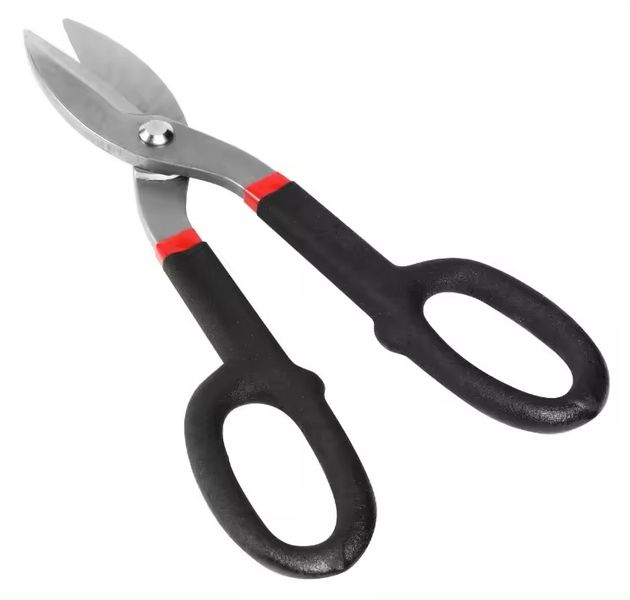 Heavy-Duty Straight Pattern Sheet Metal Cutting Shear with Comfort Grip