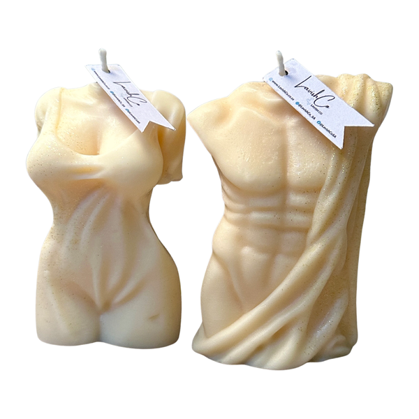 Candle Set - Male &amp; Female Body Figures - Vanilla Scented