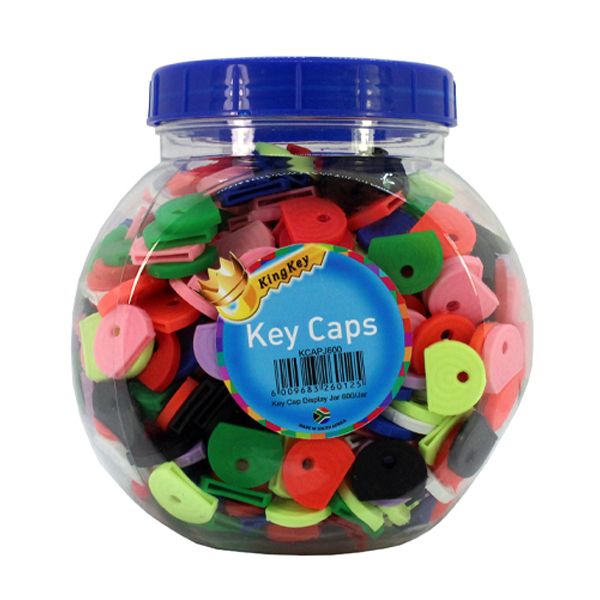 Key identifier caps, assorted colours - Jar of 600