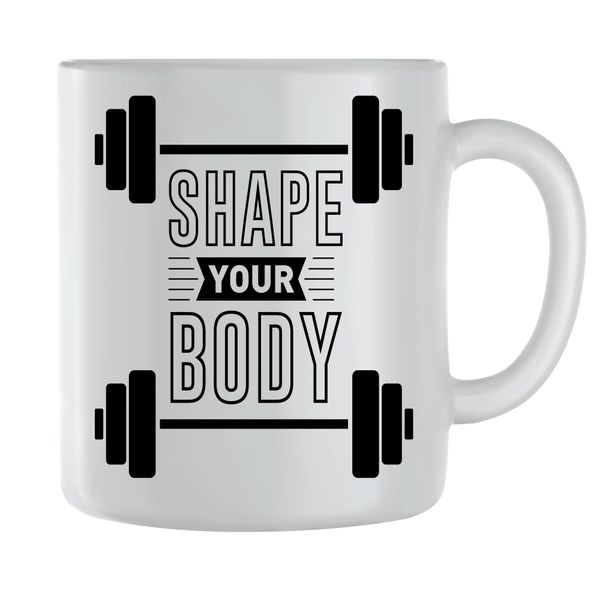 Shape Coffee Mugs for Men Women Trendy Workout Quote Graphic Cup Present207