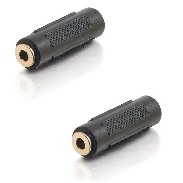 3.5mm Female to Female Audio Extension Connector - 2 Pack