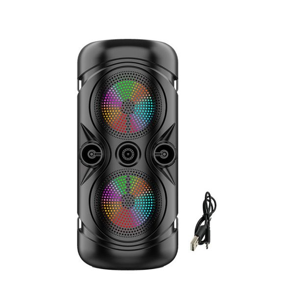 ZQS4259 Outdoor Speaker, Bluetooth Speaker With Lights - Black