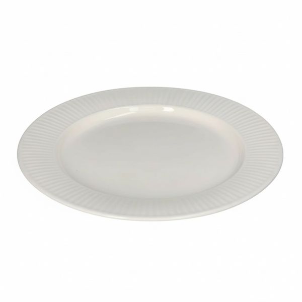 Ceramic Side Plates - 21cm x 21cm x 2cm - White - Set of 8