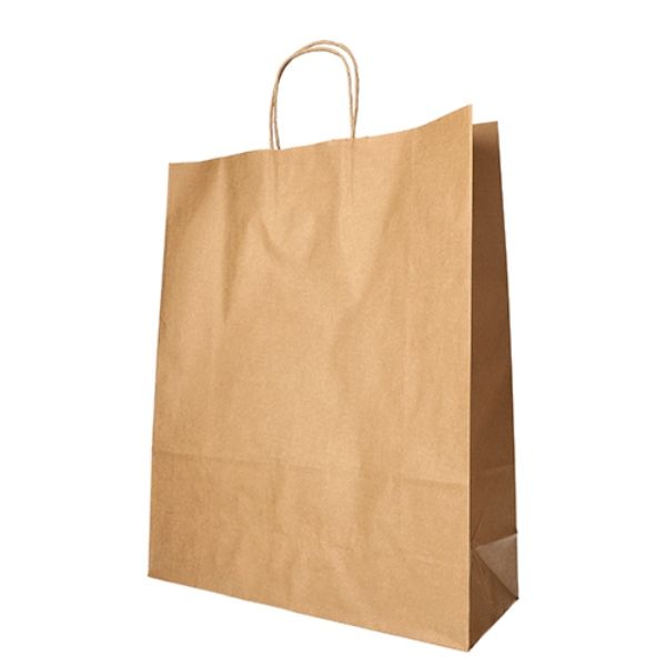 Carrier bags - Paper Bags - Brown with Twisted Handle 40x32cm