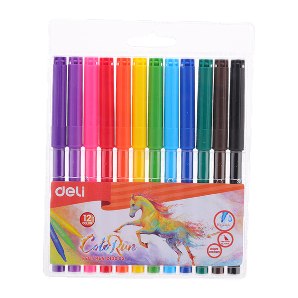DELI Koki's 12pcs - 1.0mm Felt tip