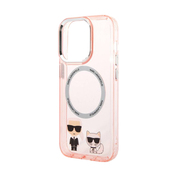 Karl Lagerfeld Case with Magsafe Compatibility for iPhone 14 Pro Max - Pink