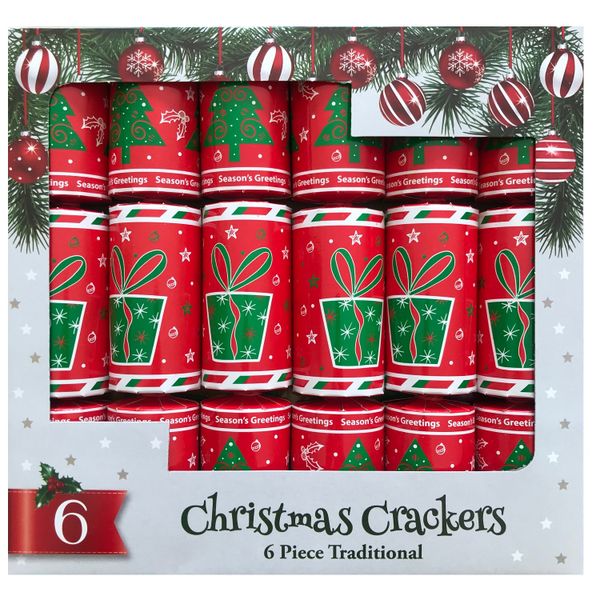 Christmas Crackers - 6 Piece (Red)