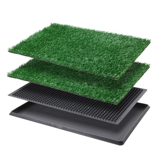 75.5cm x 51cm Pet Dog Turf Potty Training Mat With 2 Replaceable Grass