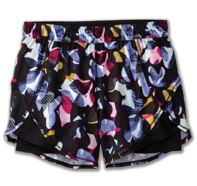 Brooks Womens Chaser 5" 2-in1 Shorts Fast Floral Print