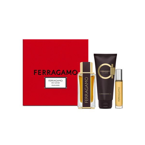 Ferragamo Spicy Leather Coffret - 100ml Edp+100ml Shower Gel