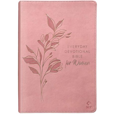 NLT Holy Bible Everyday Devotional Bible for Women New Living Translation, Vegan Leather, Pink Debossed Image