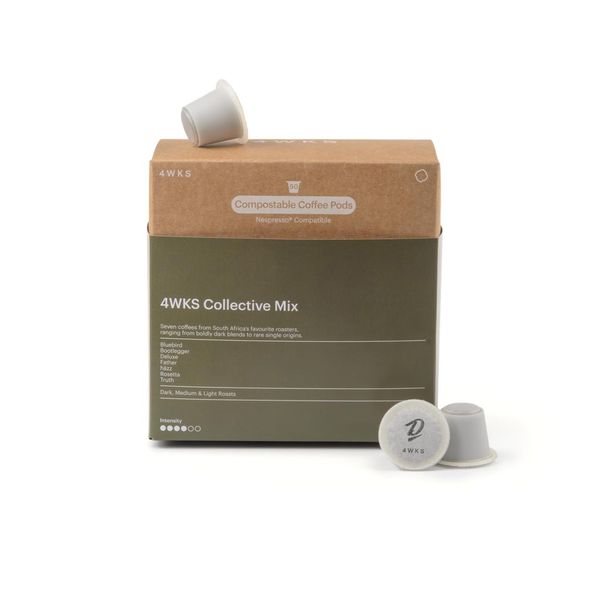 4WKS Collective Mix - 100 Compostable Nespresso -Compatible Coffee Capsules