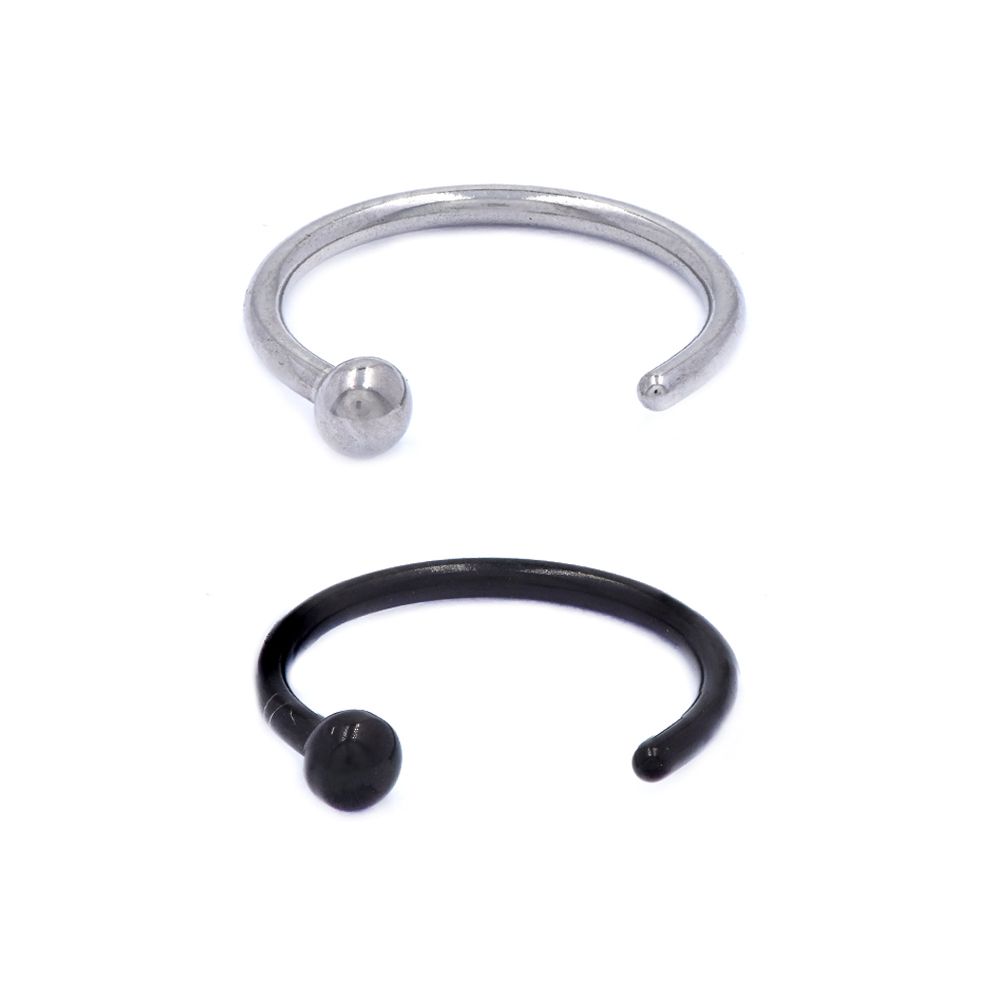 TrendStudio X Androgyny 2Pack Stainless Steel Ring Nose Piercings