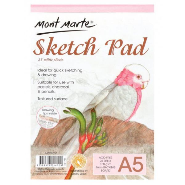 Mont Marte Signature Sketch Pad 150gsm 25 Sheet A5 148 x 210mm