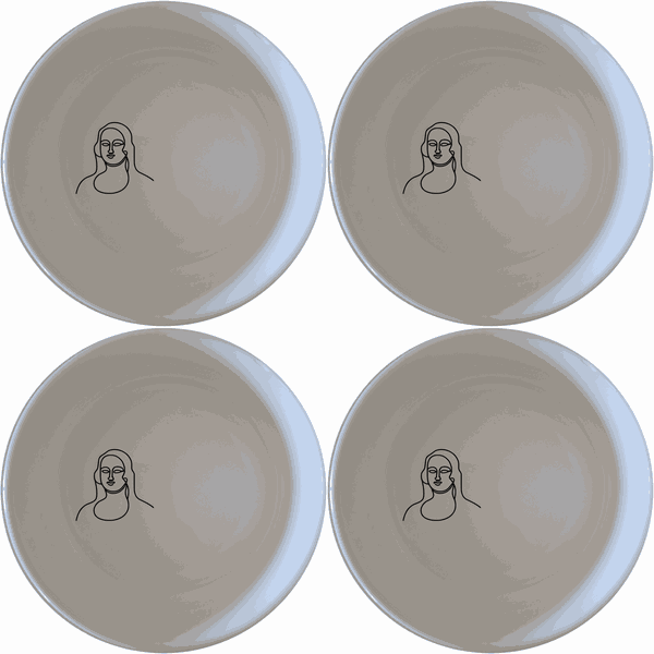Curvy Fat Mona Lisa Bowl Set of 4 - Range 4