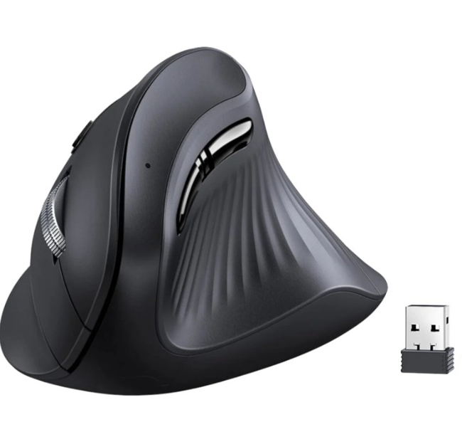 Precision Vertical Mouse Multi-Mode Bluetooth &amp; 2.4G Wireless, Matte Black