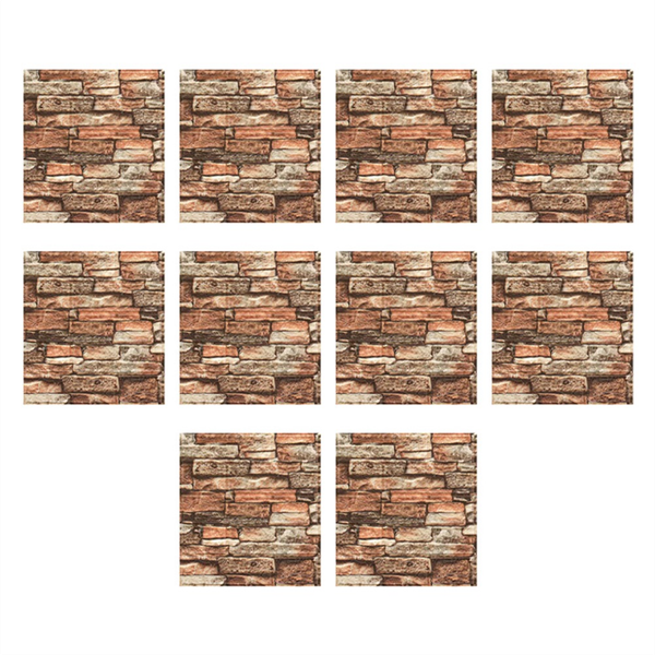 4 3D 3D Wall Stickers Self-Adhesive Wallpaper Decorative Sticker 10Pc