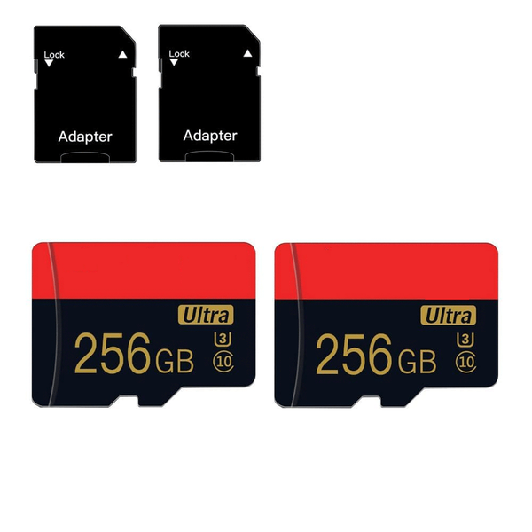 2-Pack 256GB Ultra SD Card Class 10 | for Drone, Camera, Phone, Console