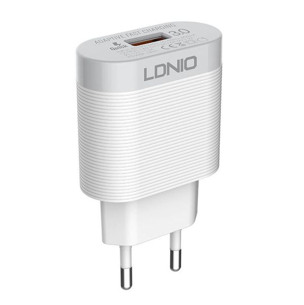 LDNIO A303Q Fast Charging AC Adaptor w/ Type-C Cable