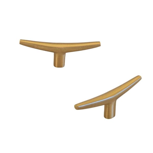 Claw Shape T Shape Brass Doorknob Fitting - Set of 2