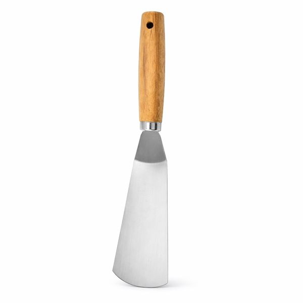Professional Baking Spatula - Silver &amp; Natural Wood