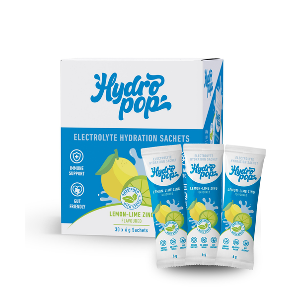Hydropop Electrolyte Hydration Sachets Lemon-Lime Zing Daily 30 Pack