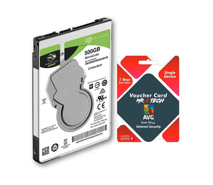 BarraCuda 500GB Internal 2.5" SATA Hard Disk Drive For Notebooks - Combo
