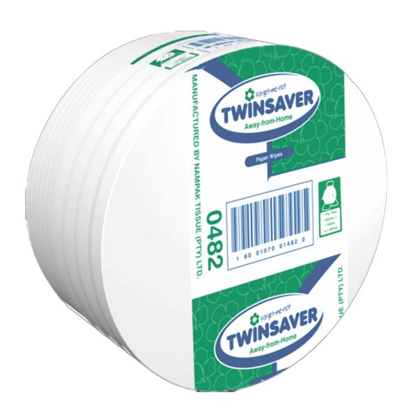 Twinsaver Towel and standard 0482 Wipes, 160mm x 1500m