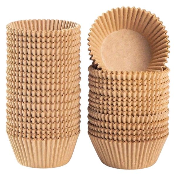 Grease-Proof and Non-Stick Cupcake Wrappers - Brown - Set of 500