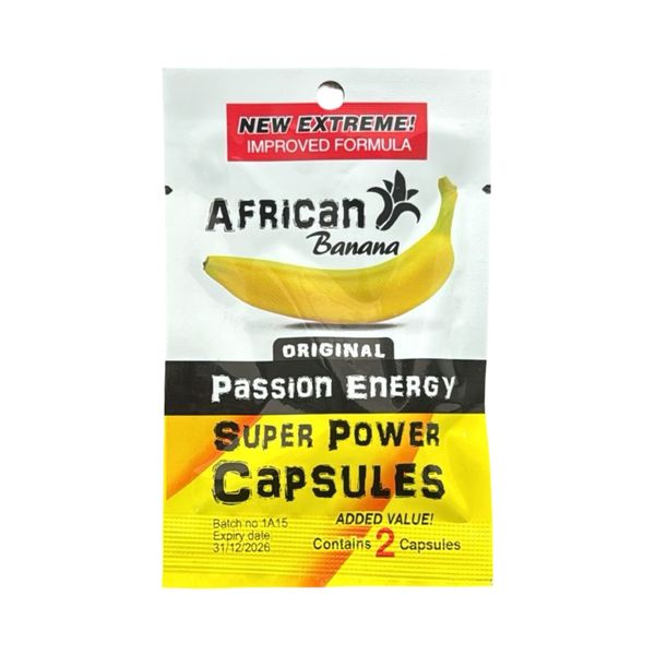 African Banana Passion Energy Capsules - 2 Capsules | Herbal Supplement